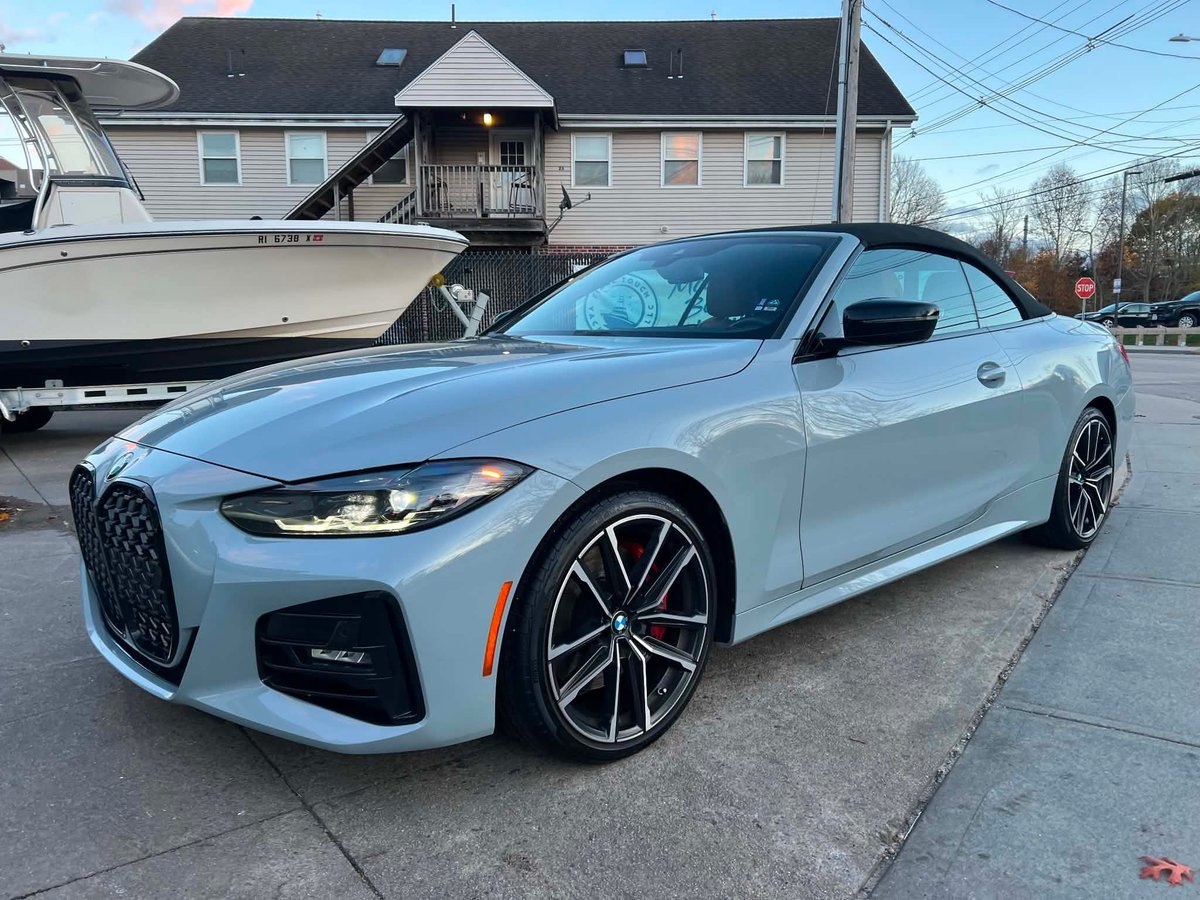 Light blue BMW M440i after a full detail